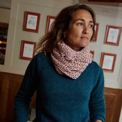 BIANCA MINI-WINDEL MIT LEOPARDENMUSTER, BONBONROSA