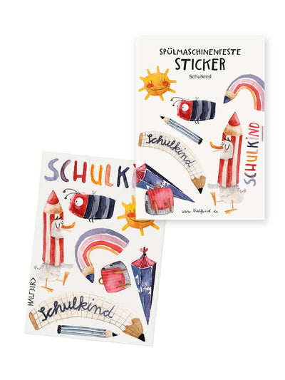 Spülmaschinenfeste Sticker "Schulkind" | Pocket Edition