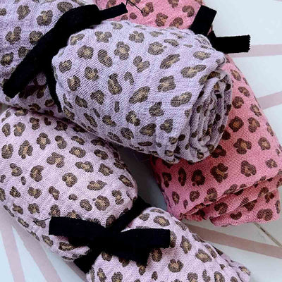 BIANCA MINI-WINDEL MIT LEOPARDENMUSTER, BONBONROSA