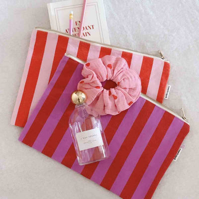 Rose in April LILI-TASCHE STREIFEN TOMATE / CANDY PINK