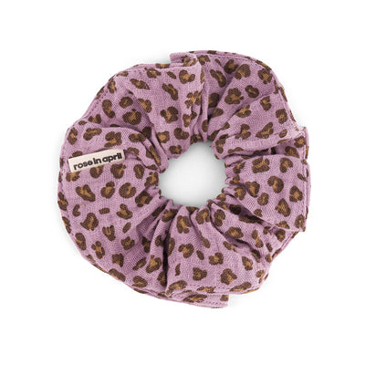 LILA MINI-HAARGUMMI MIT LEOPARDENMUSTER