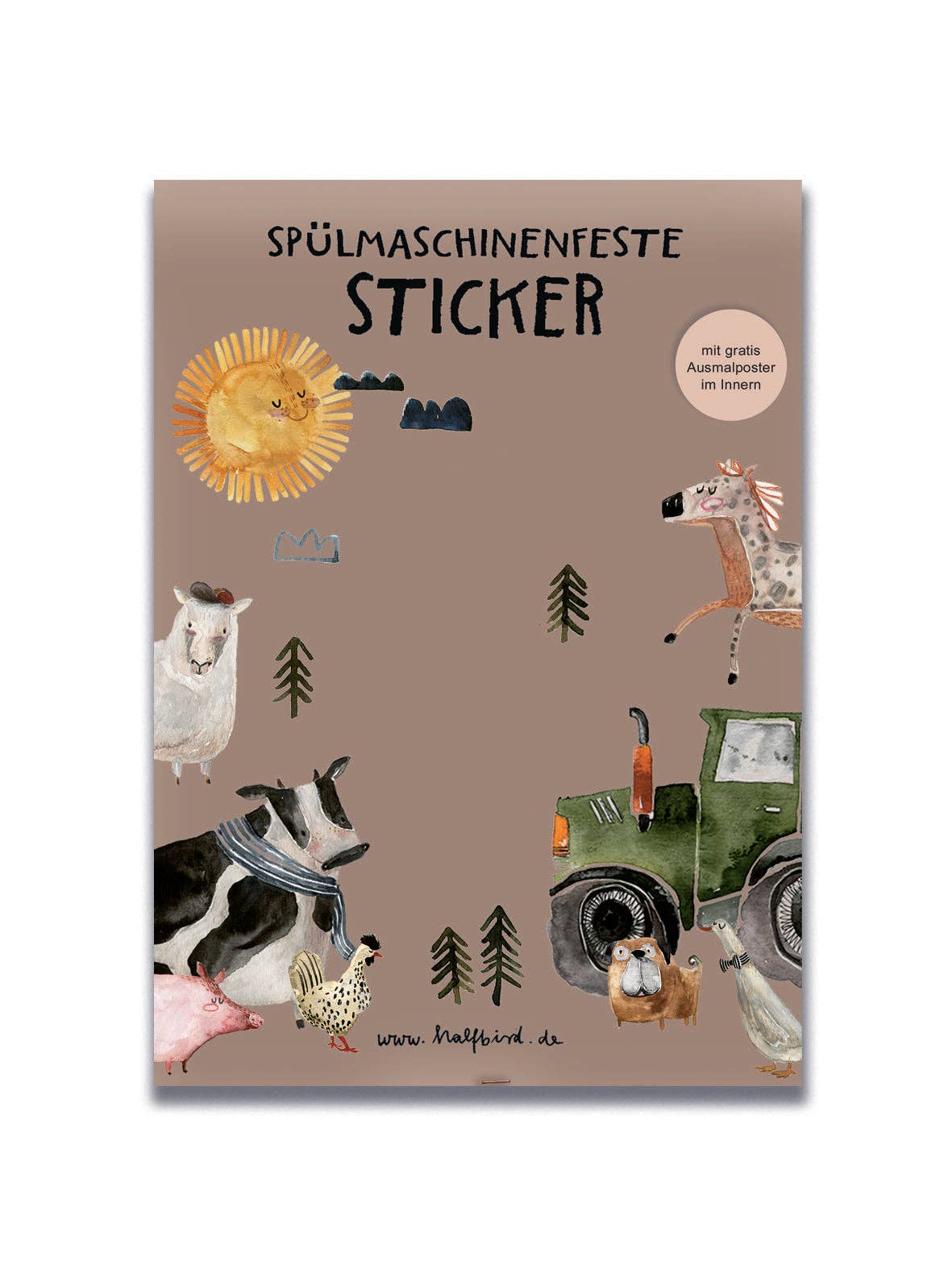 Spülmaschinenfeste Sticker "Bauernhof"