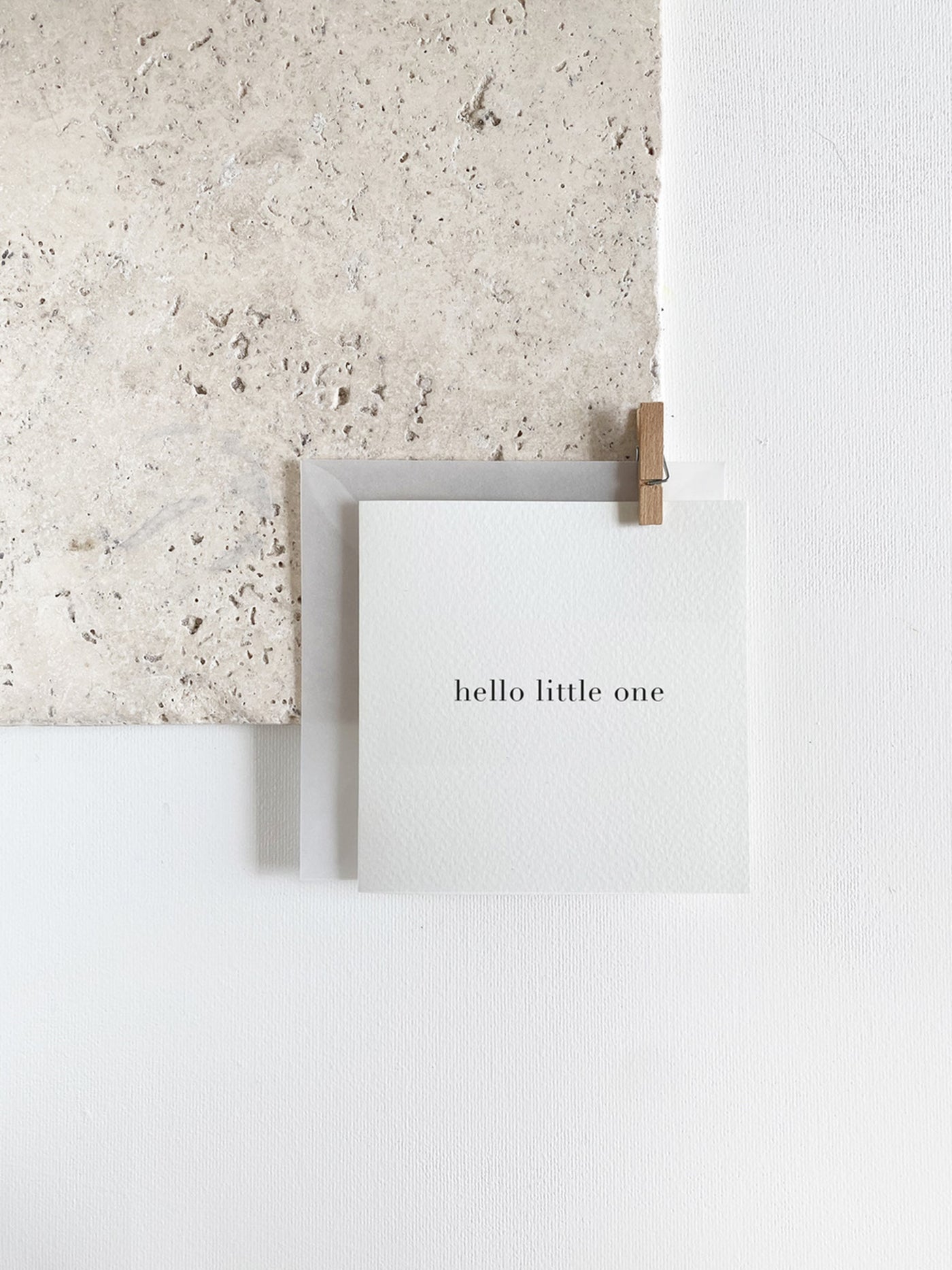 Grusskarte Naturpapier - Hello Little One