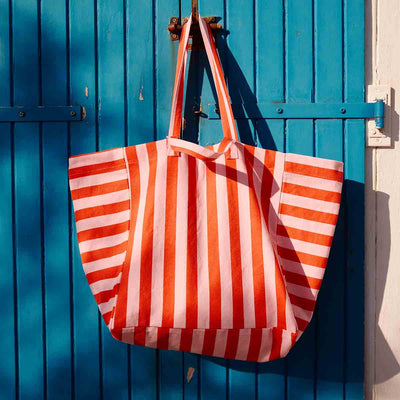 Rose in April Tasche Elisa STREIFEN TOMATE / CANDY PINK
