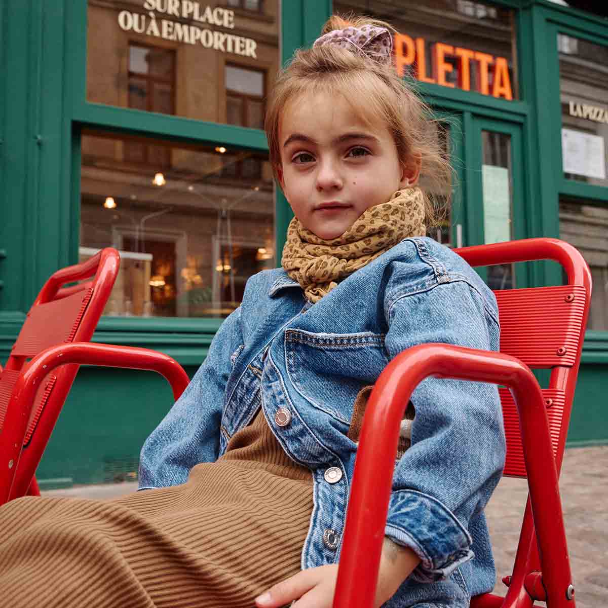 LILA MINI-HAARGUMMI MIT LEOPARDENMUSTER
