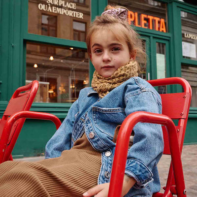 LILA MINI-HAARGUMMI MIT LEOPARDENMUSTER