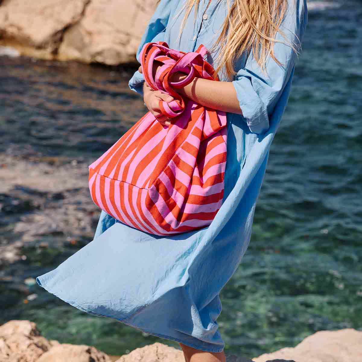 Rose in April Tasche ELISA TASCHE STREIFEN ORCHIDEE/ TOMATE