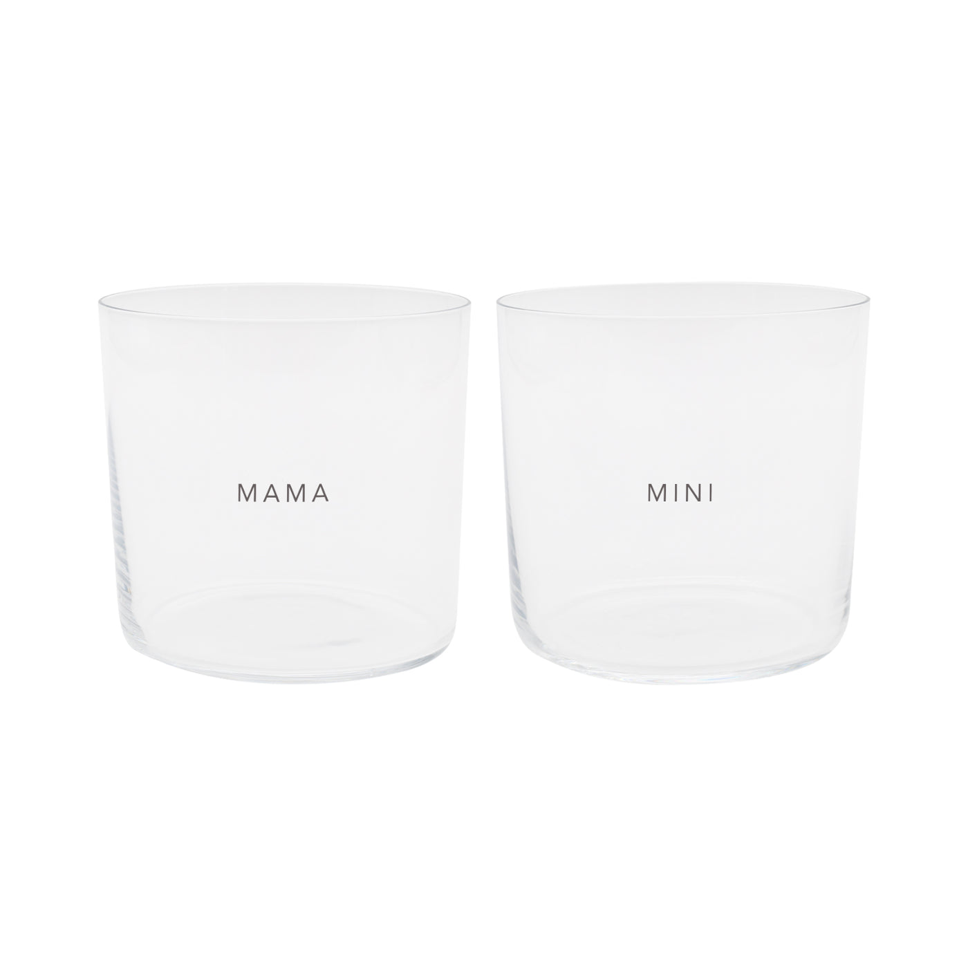 Eulenschnitt Trinkglas im 2er Set Mama & Mini