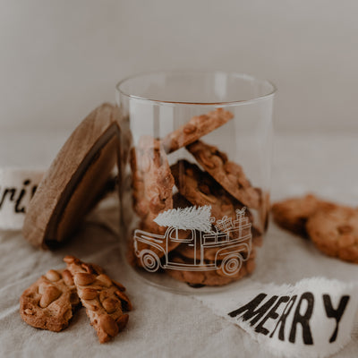 Eulenschnitt Vorratsglas Weihnachtsauto
