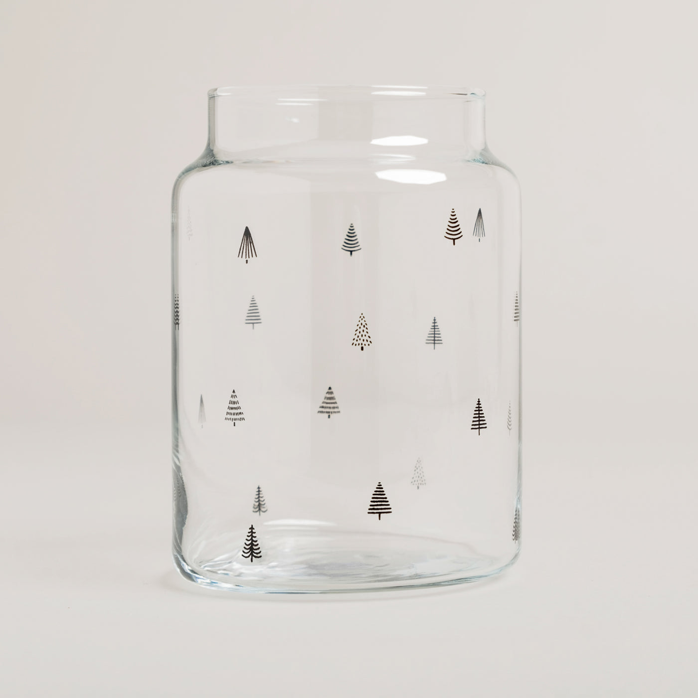 Eulenschnitt Vase aus Glas groß Tanne