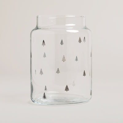 Eulenschnitt Vase aus Glas groß Tanne