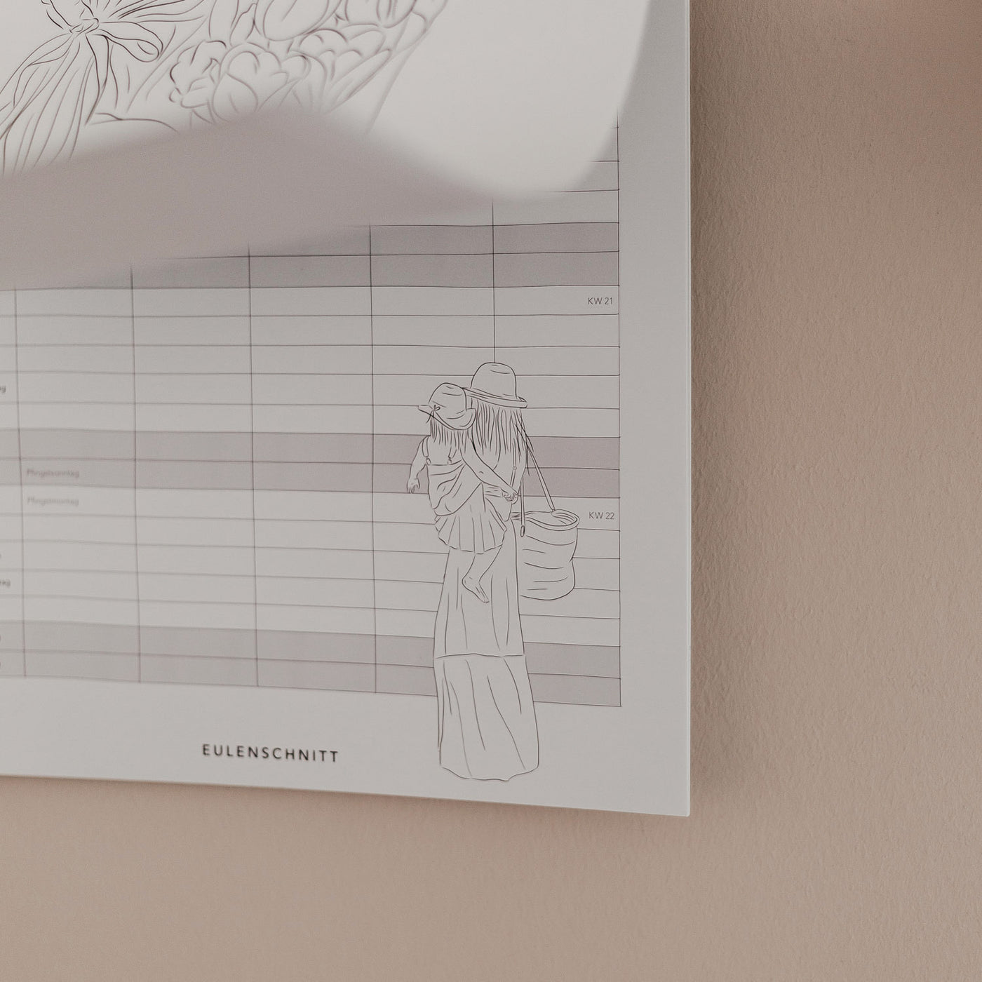 Eulenschnitt Familienkalender 2026