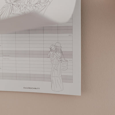 Eulenschnitt Familienkalender 2026
