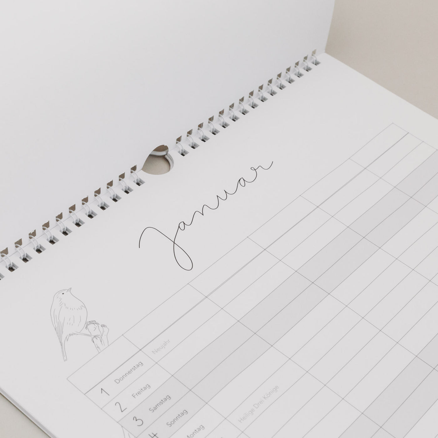 Eulenschnitt Familienkalender 2026