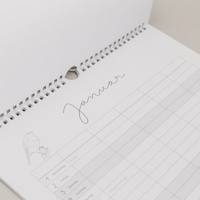 Eulenschnitt Familienkalender 2026