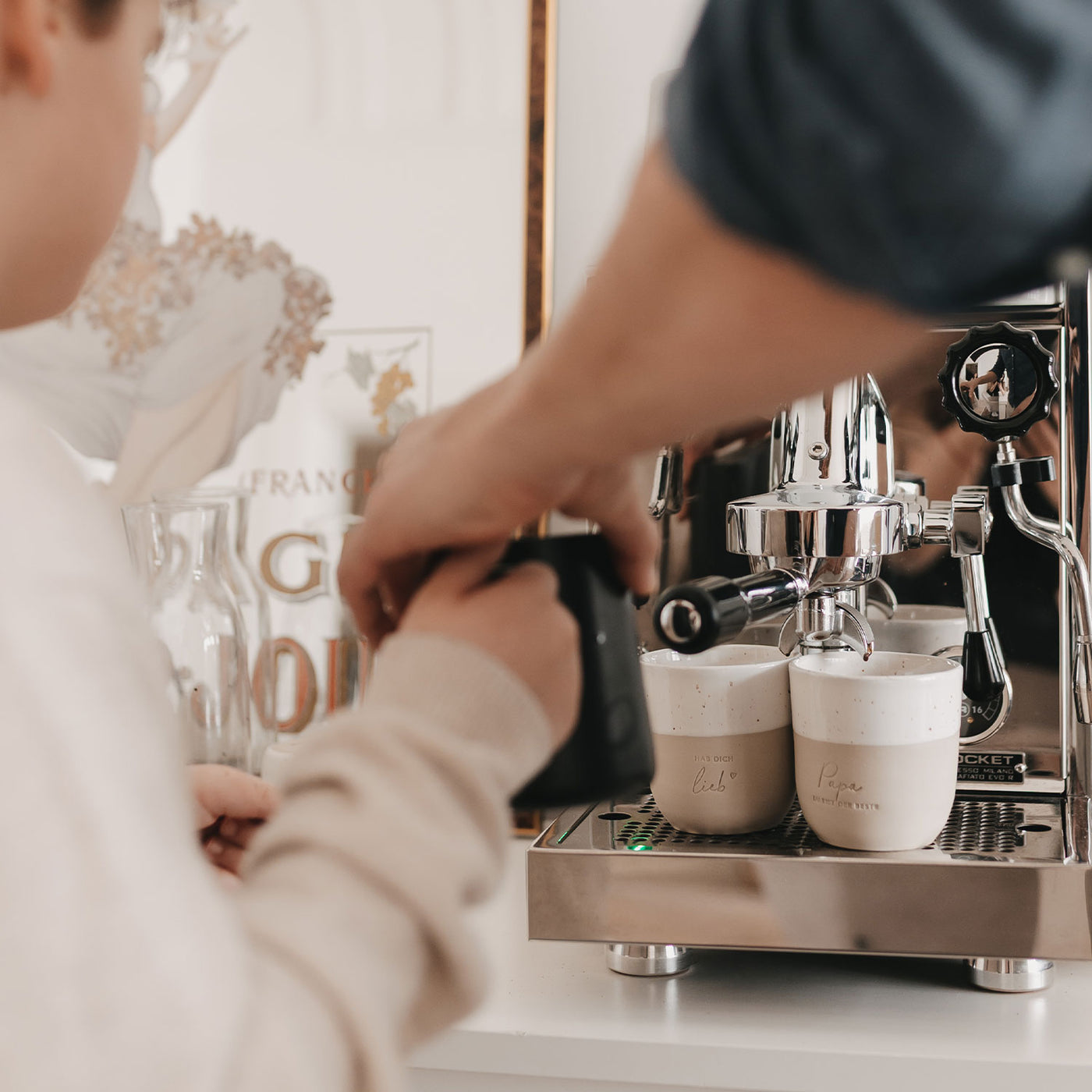 Eulenschnitt Becher Papa Du bist der Beste