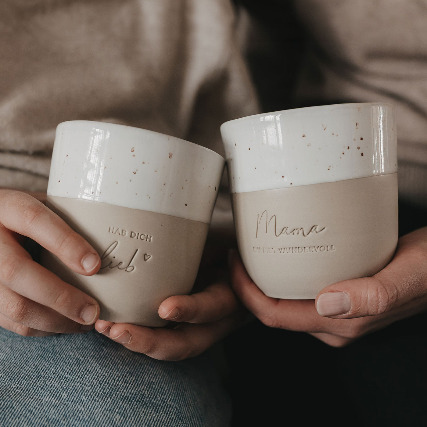 Eulenschnitt Becher Mama Du bist wundervoll