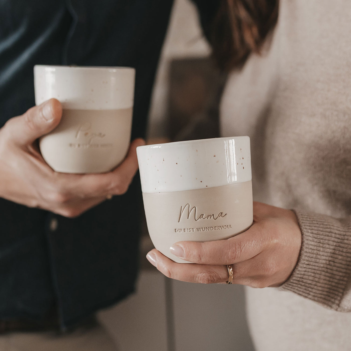 Eulenschnitt Becher Mama Du bist wundervoll