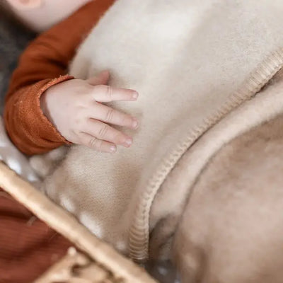 Van Buren Babydecke aus Alpakawolle 100x75 beige