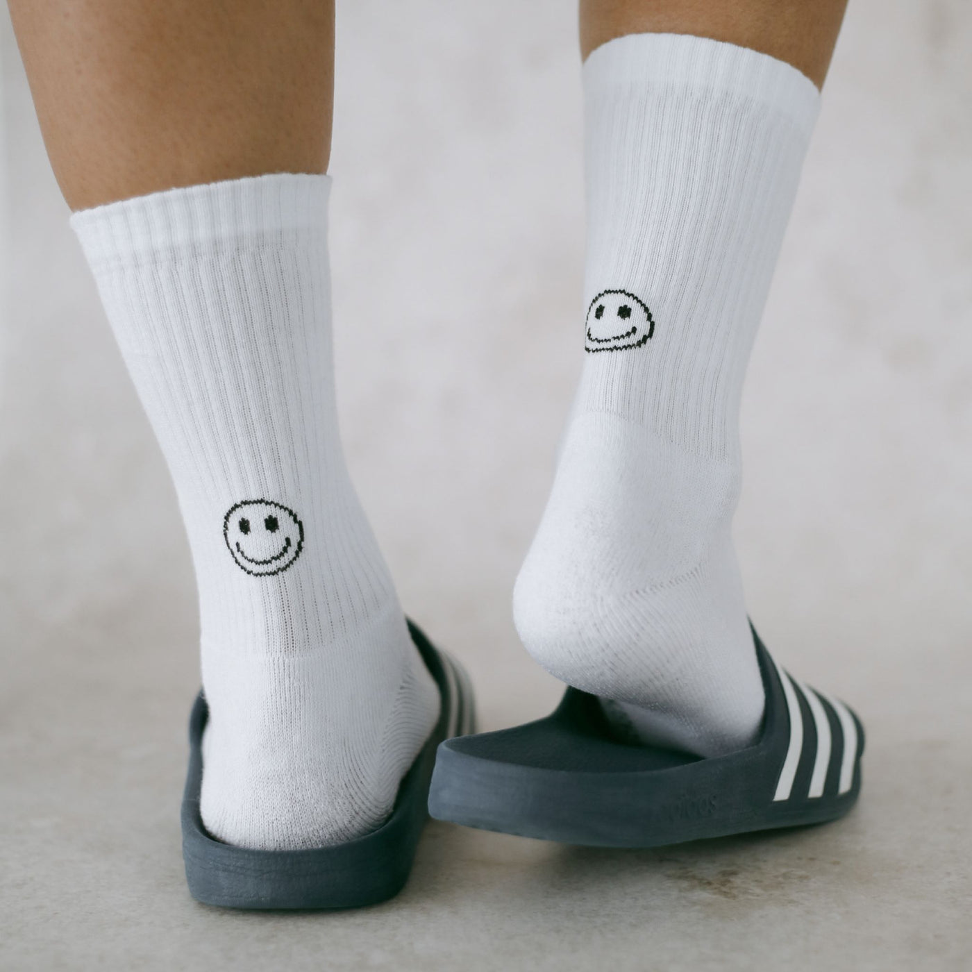 Eulenschnitt Socken Smiley