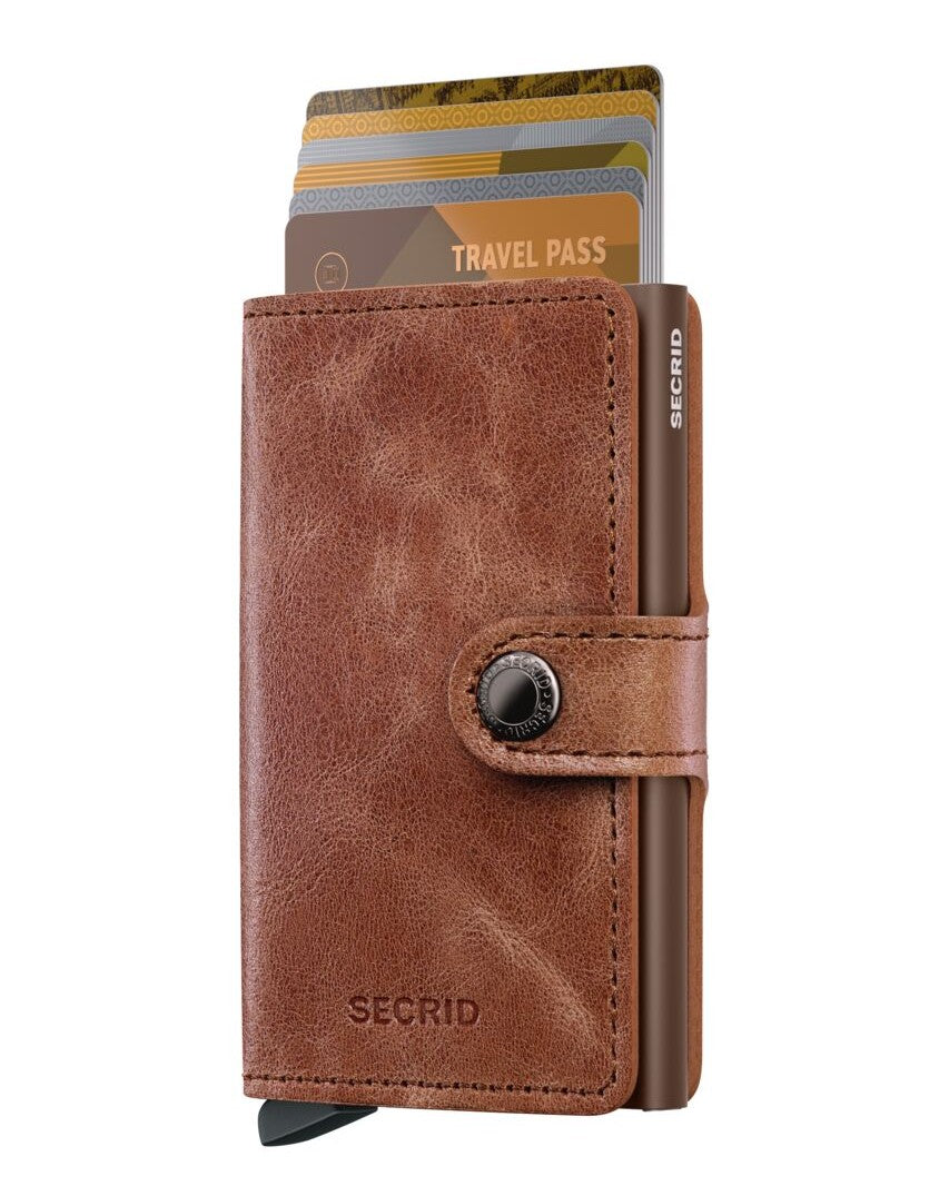 Miniwallet Vintage Cognac-Brown