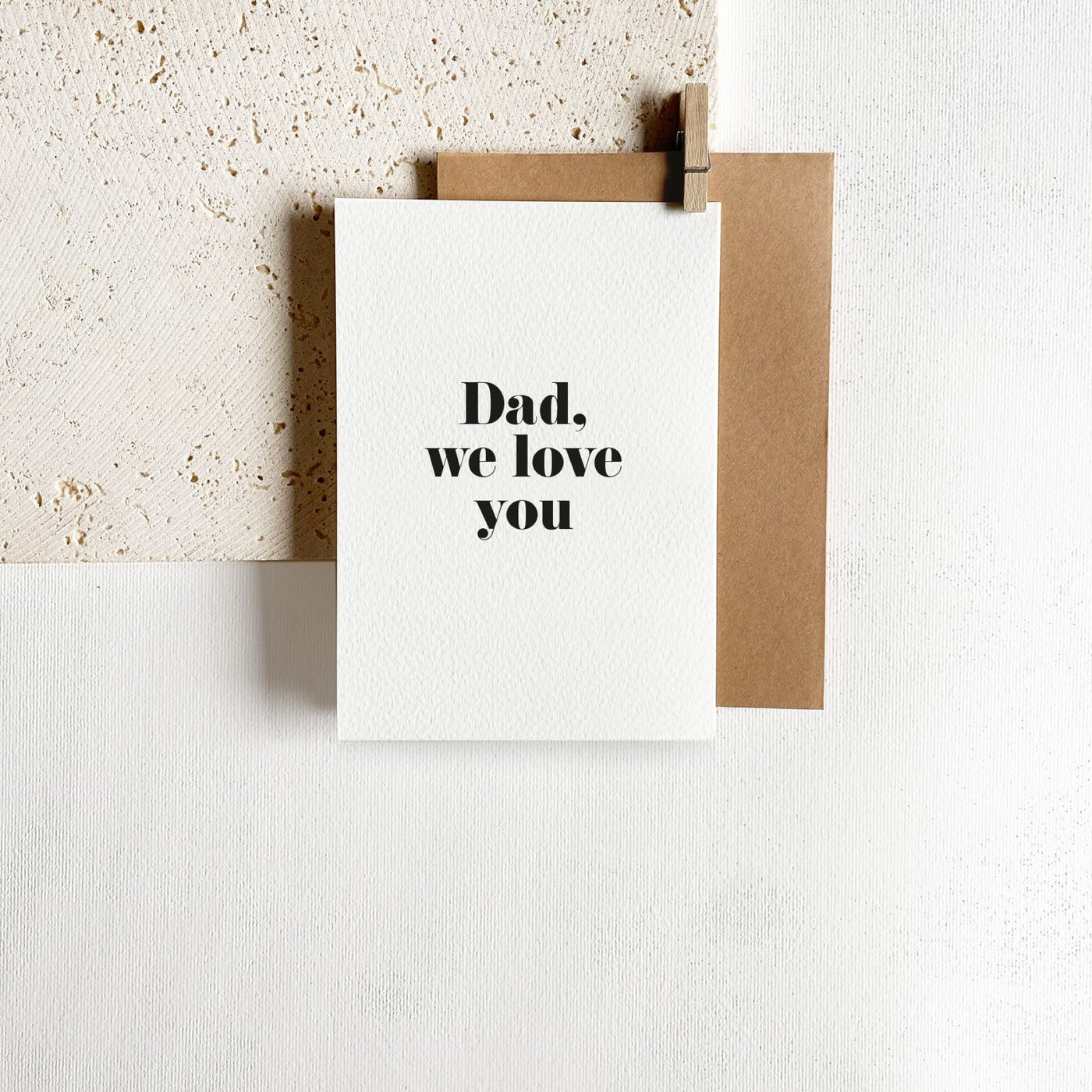 Grusskarte Aquarellpapier - Dad We Love You