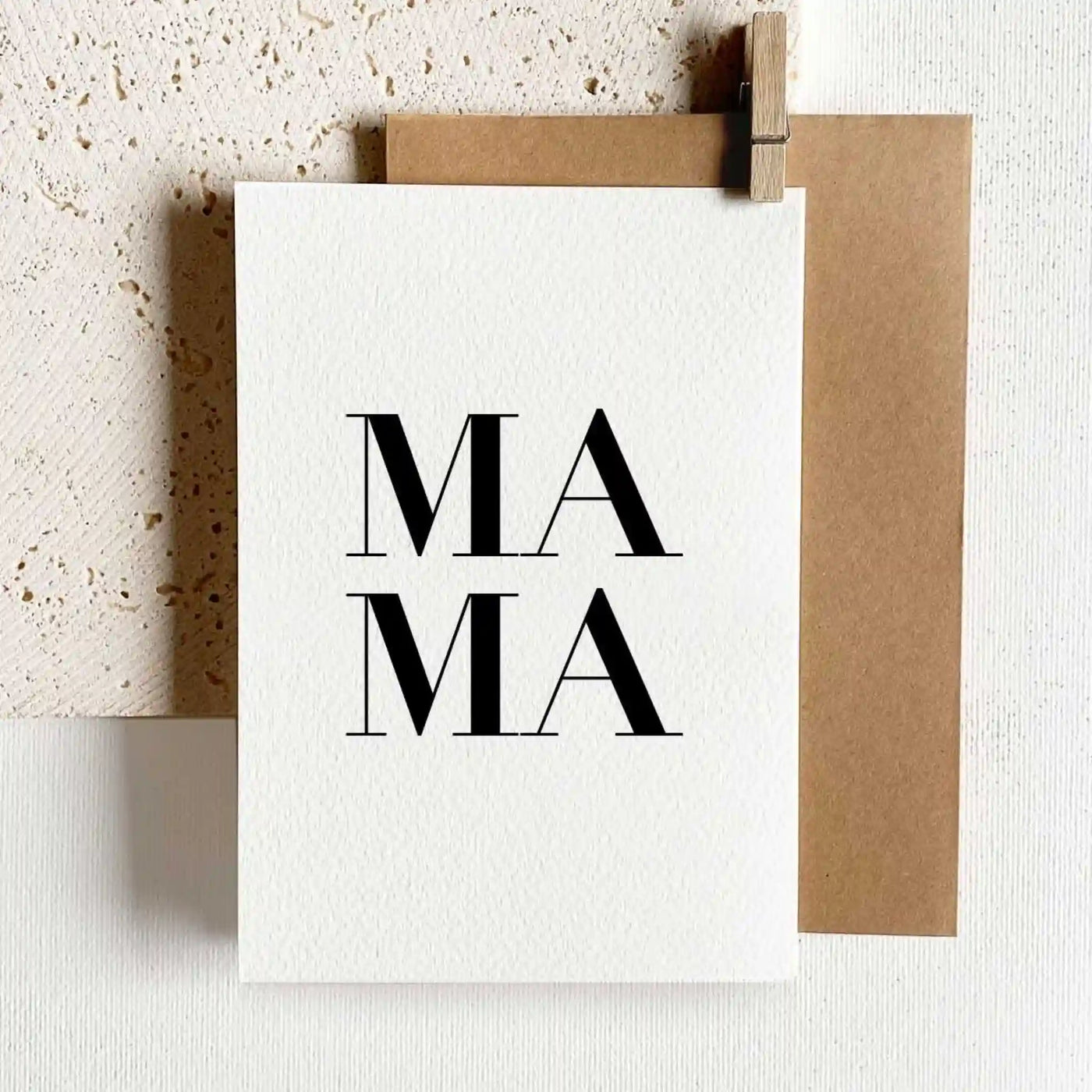 Grusskarte Aquarellpapier - Mama