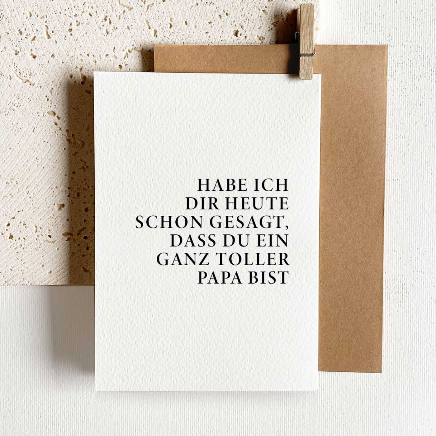 Grusskarte Aquarellpapier - Toller Papa