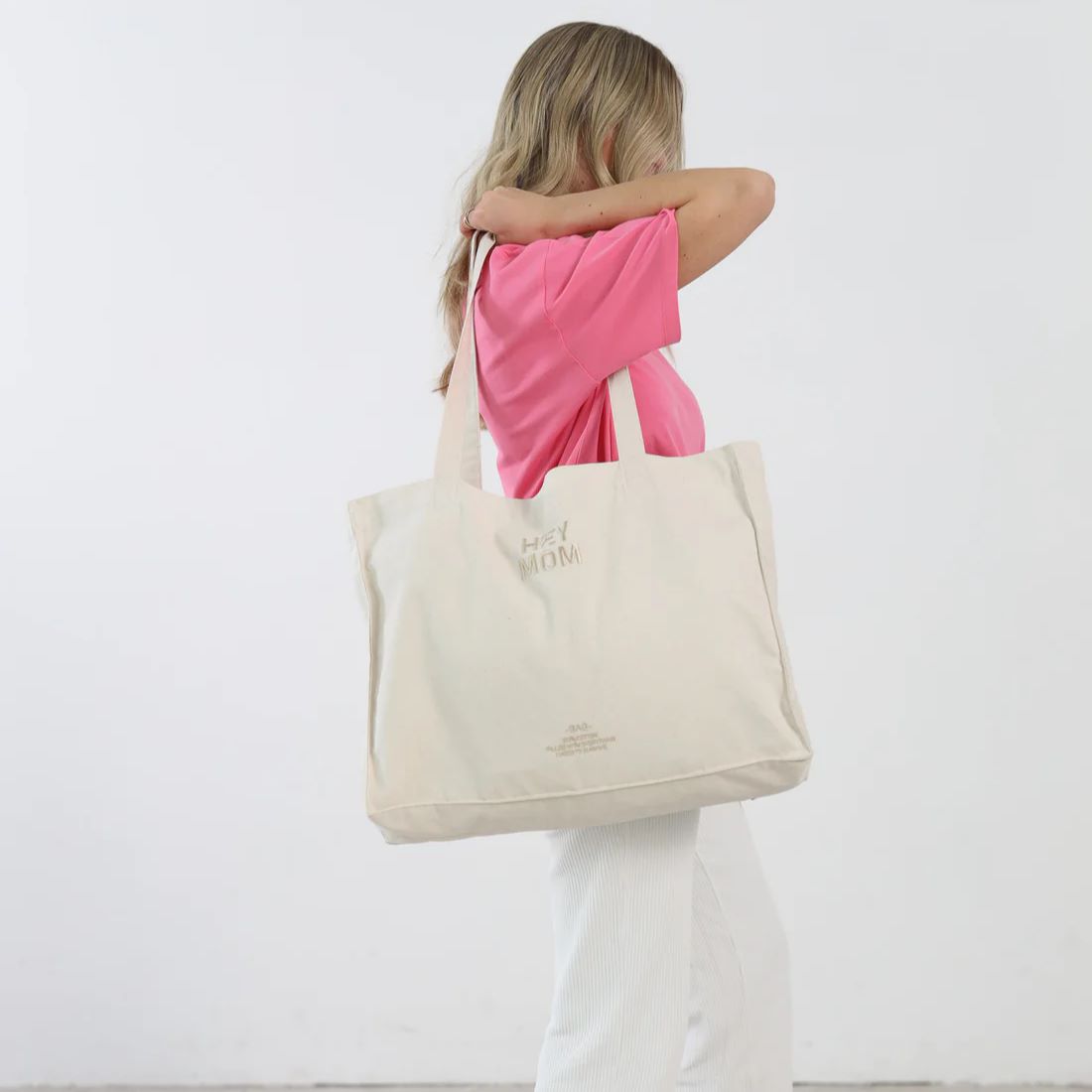 Famvibes Big Canvas Bag Hey Mom